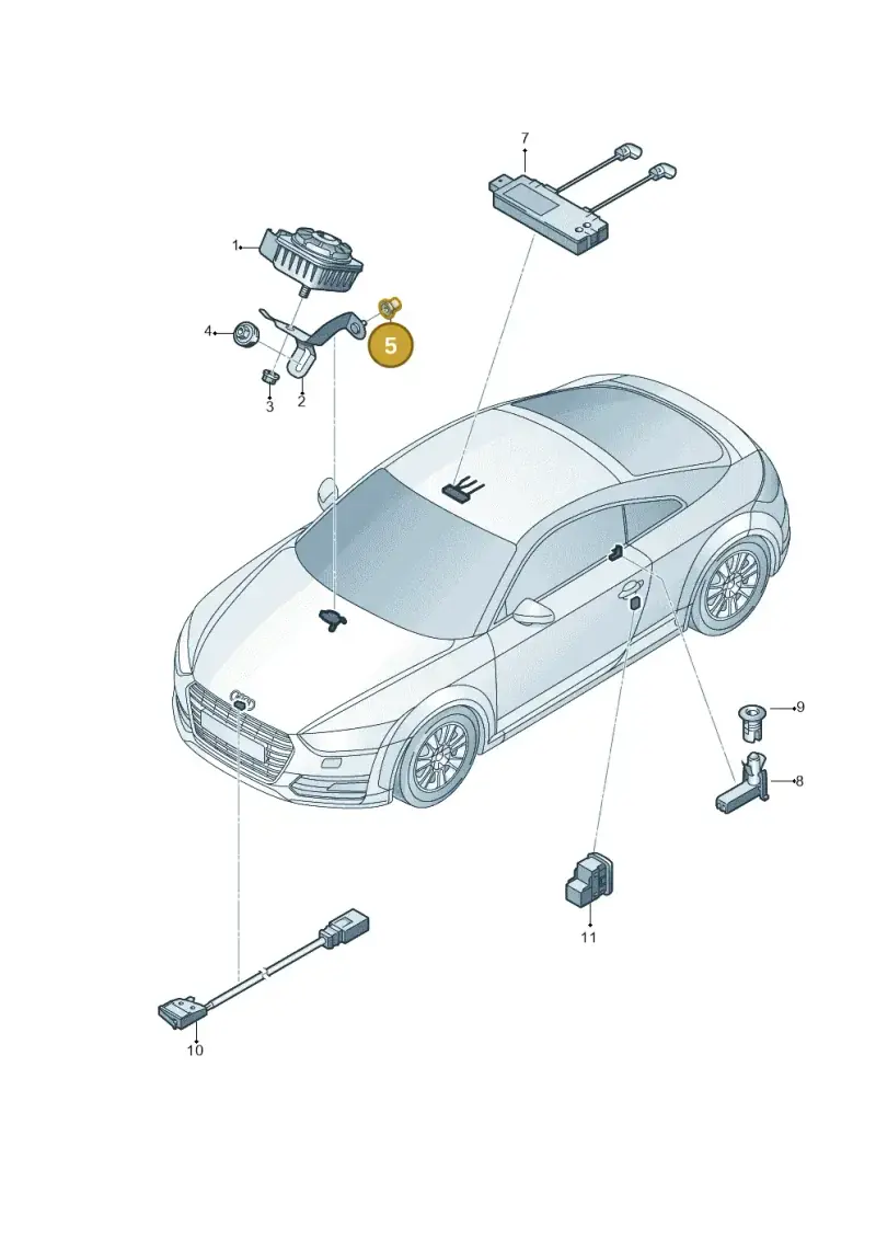 171035343A — Audi TTRS Coupe (2016-2023) diagram 850951400, position 5