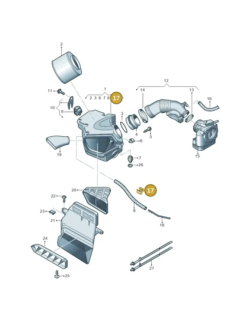 171201981 — Audi A4 av. 2.0 tdi (2011-2015) diagram 620133600, position 17
