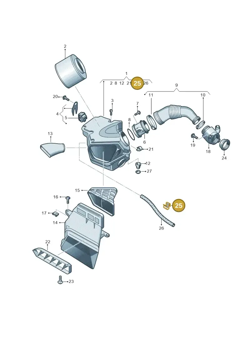 171201981 — Audi Q5 qu. 2.0 TDI (2012-2017) diagram 620129350, position 25