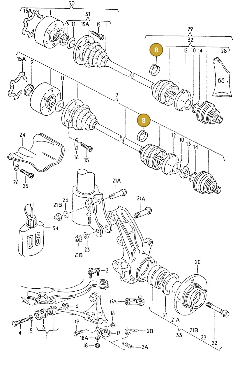 171407293B — Audi 80/90 qu. (1987-1991) diagram 074037200, position 8