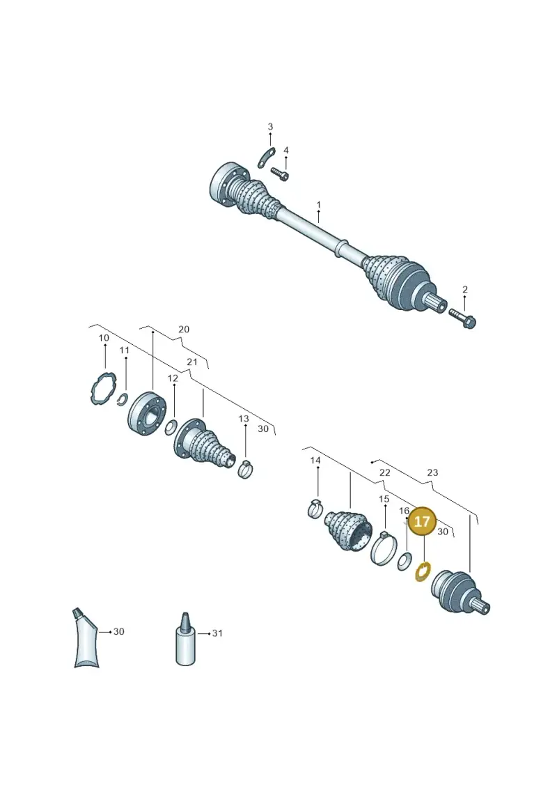 171407297C — Audi RSQ3 qu. 2.5 (2013-2018) diagram 656501100, position 17