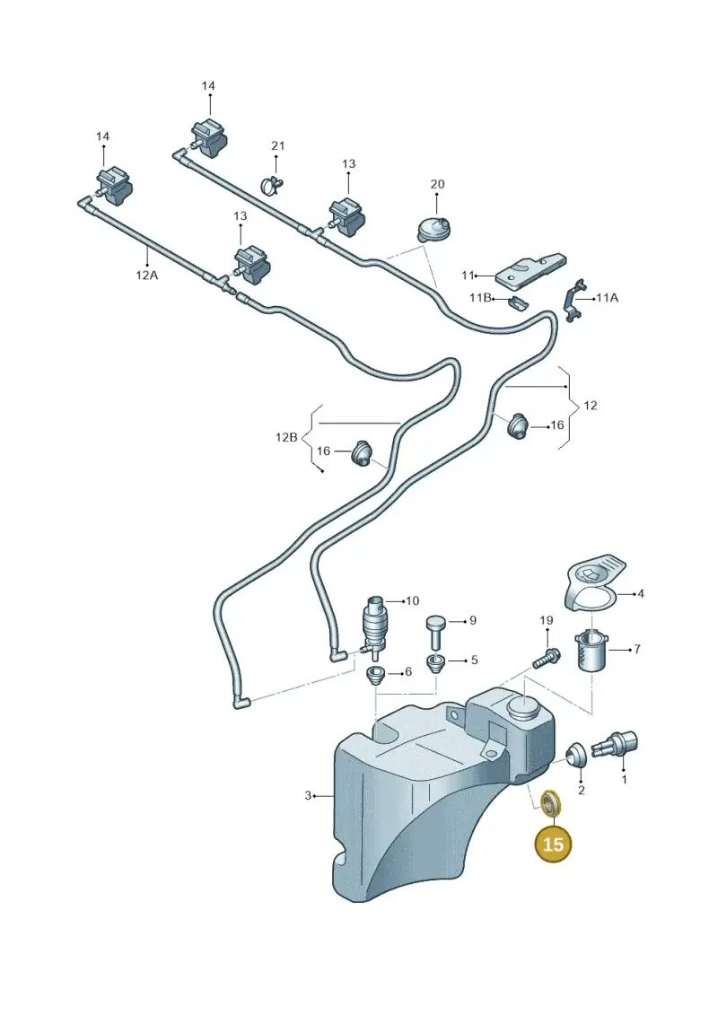171957857 — Audi RS6 qu. (2003-2004) diagram 260955250, position 15