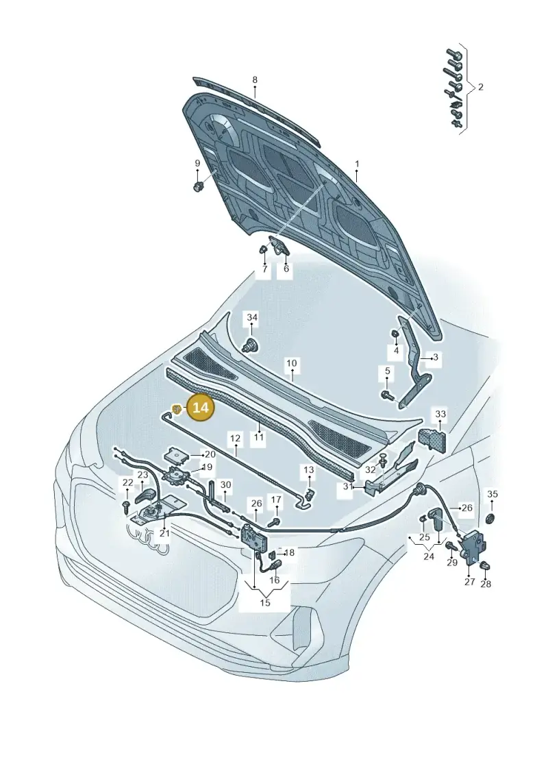 191823395 — Audi Q4 Sportback (2021-2022) diagram 89a823000, position 14
