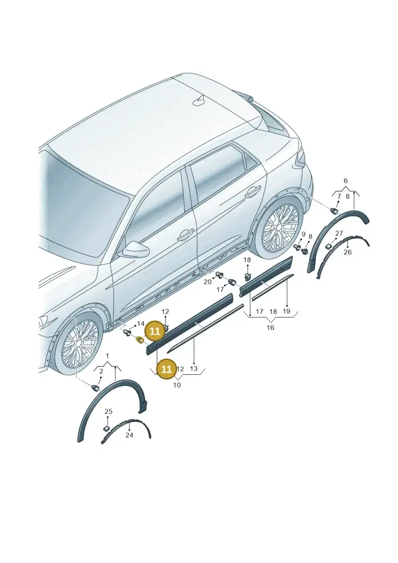 191853585A — Audi Q3 quattro (2018-2019) diagram 597853100, position 11
