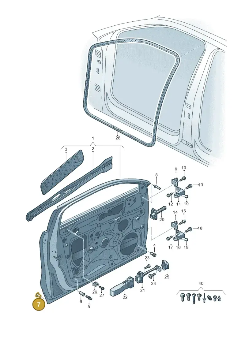 191853586C — Audi Q2 2.0 TDI (2016-2018) diagram 803831100, position 7