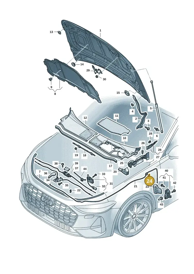 191971908 — Audi A5 Limo 2.0 (2024-) diagram 8wk823000, position 24
