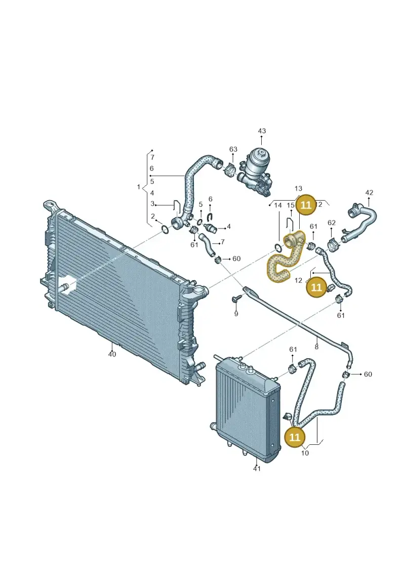 1C0422705A — Audi A7 Sportback (2014-2018) diagram 717121240, position 11