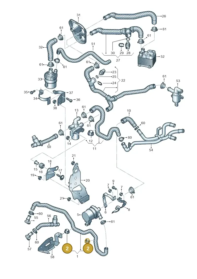 1C0422705A — Audi Q7 qu. 3.0 TDI (2015-2019) diagram 859121160, position 2