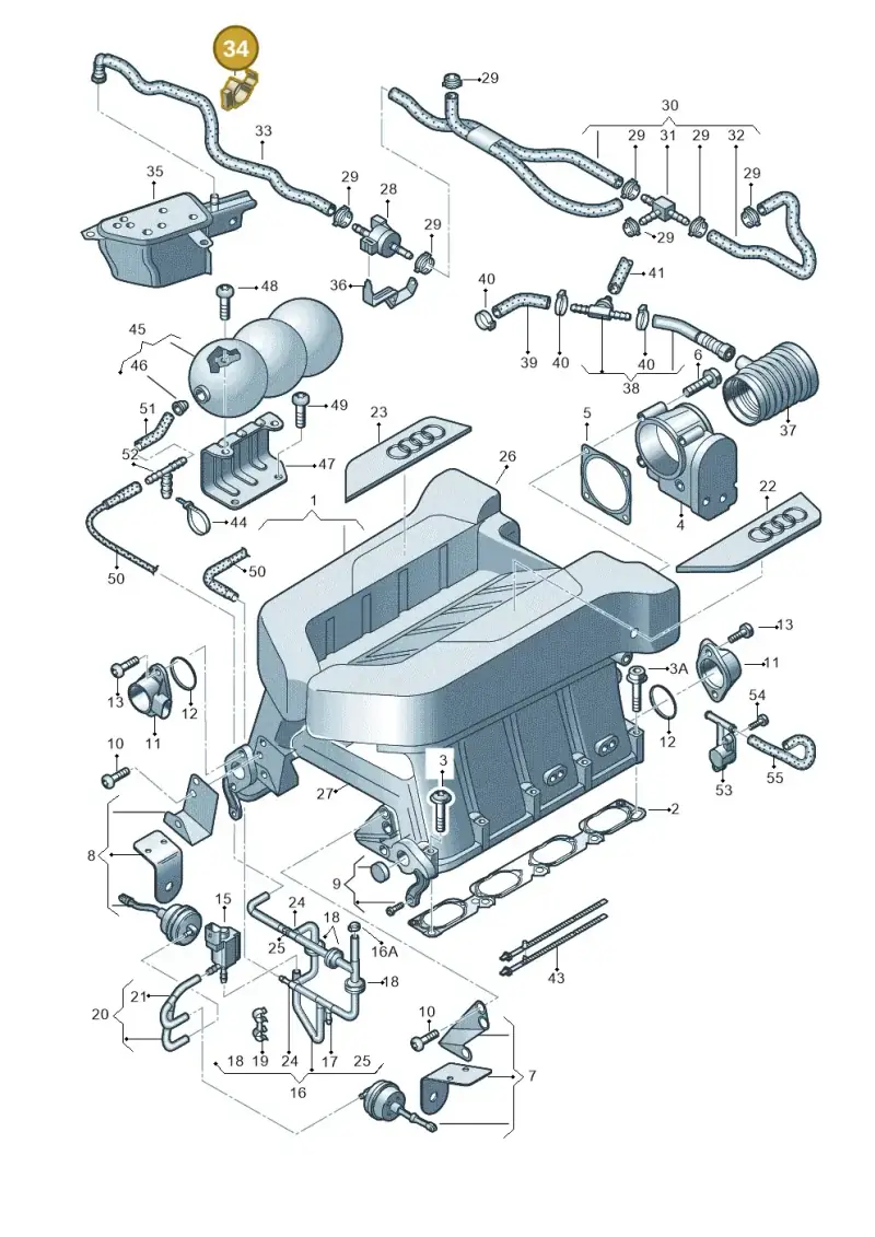 1C0422705B — Audi R8 qu. 5.2 (2012-2015) diagram 752133100, position 34