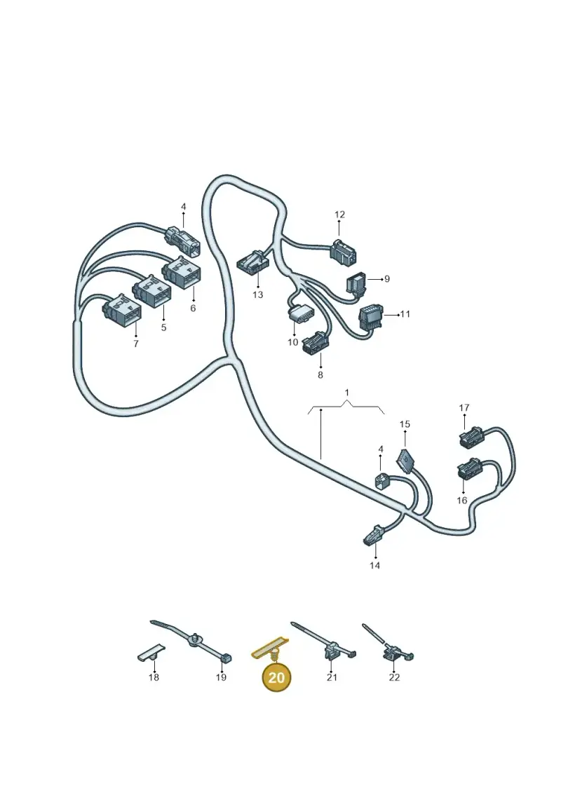 1C0971848 — Audi Q4 Sportback (2021-2022) diagram 89a972800, position 20