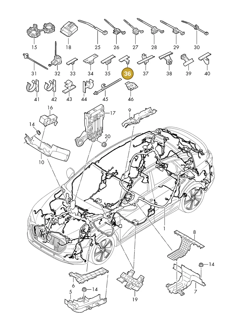 1C0971848 — Audi Q6 e-tron (2023-) diagram f5s971800, position 36
