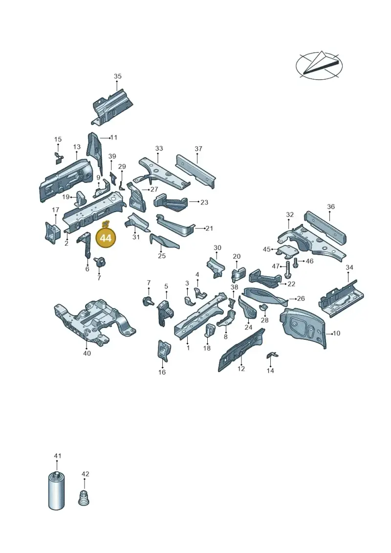 1EA121079 — Audi Q4 Sportback (2021-2022) diagram 89a803000, position 44