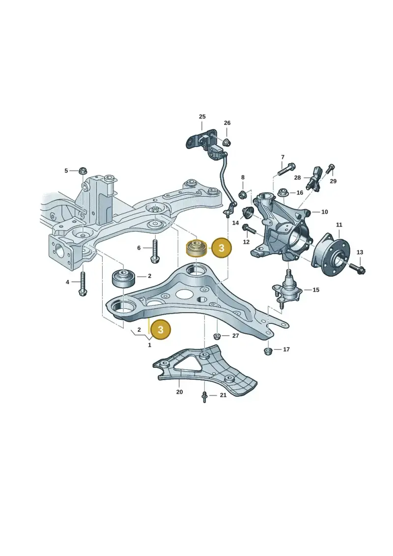 1EA407183D — Audi Q4 Sportback (2021-2022) diagram 89a407000, position 3