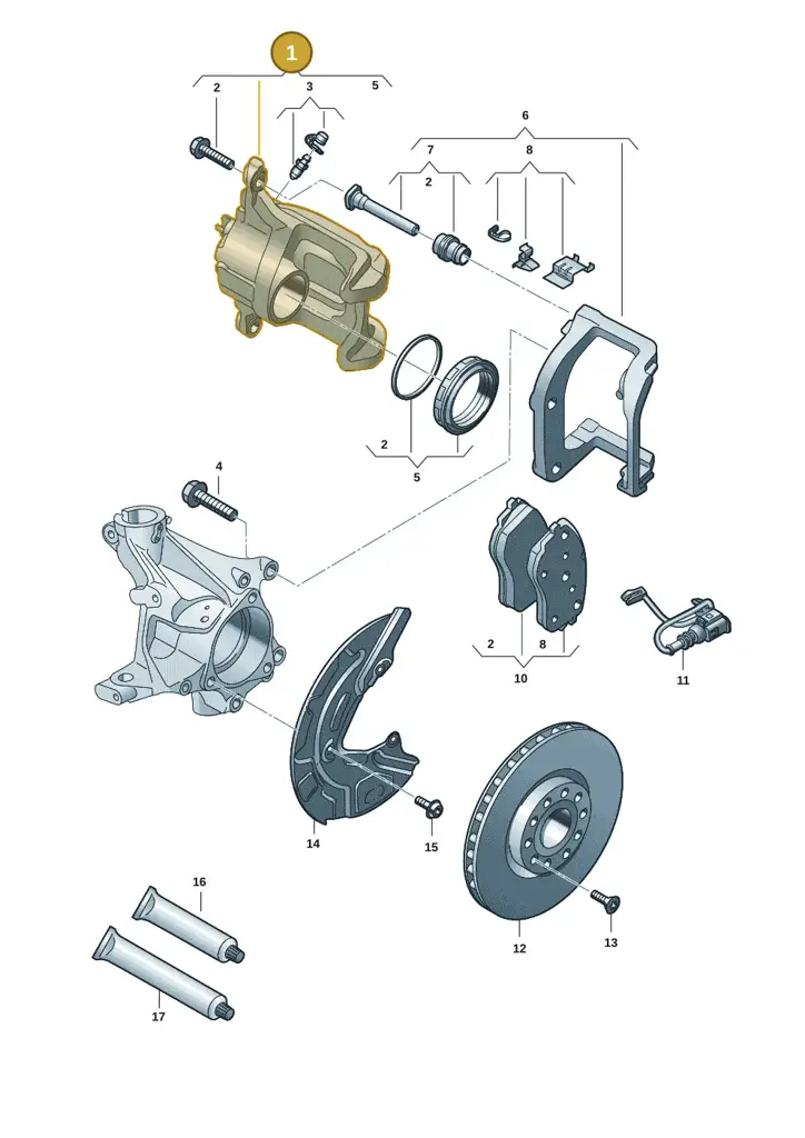 1EA615124A — Audi Q4 Sportback (2021-2022) diagram 89a615030, position 1