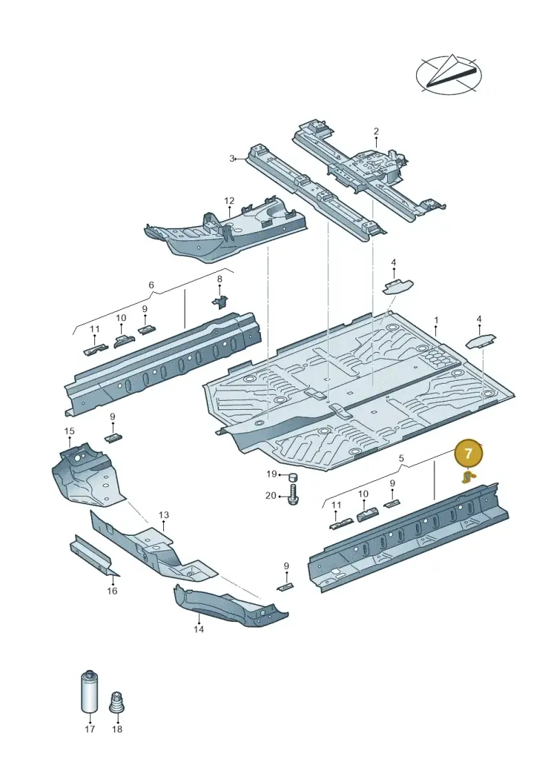 1EA801308 — Audi Q4 Sportback (2021-2022) diagram 89a803010, position 7