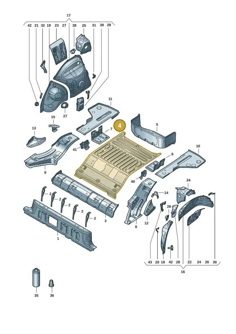 1EA802063A — Audi Q4 Sportback (2021-2022) diagram 89a803015, position 4