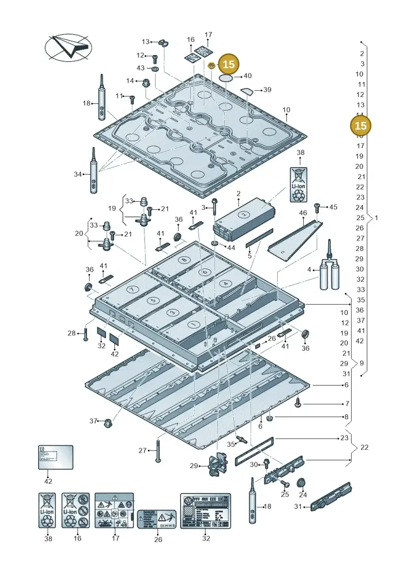 1EA802132C — Audi Q4 Sportback (2021-2022) diagram 055915050, position 15