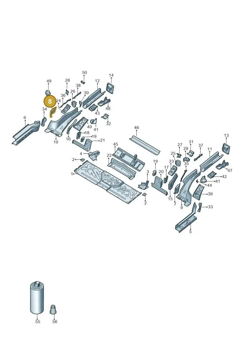 1EA802134A — Audi Q4 Sportback (2021-2022) diagram 89a803020, position 8