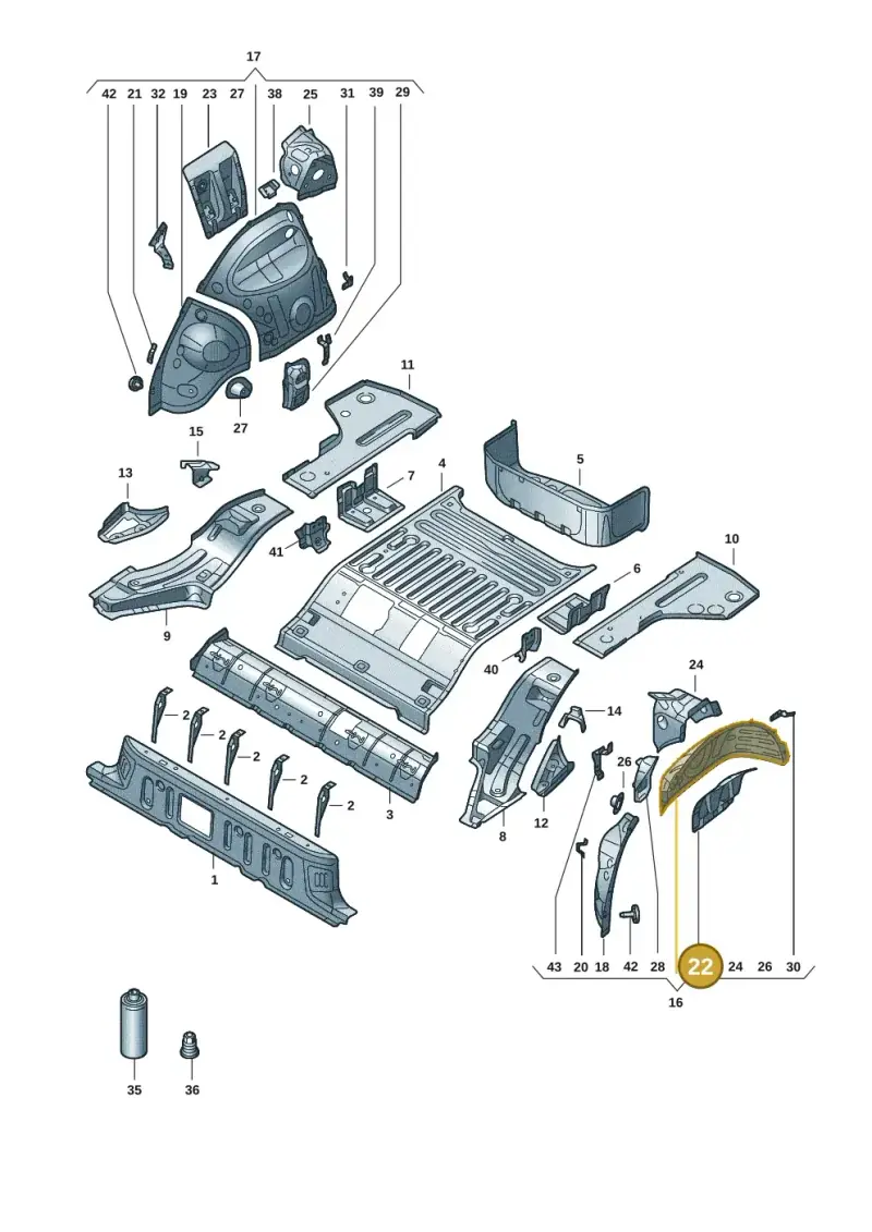 1EA802191 — Audi Q4 Sportback (2021-2022) diagram 89a803015, position 22