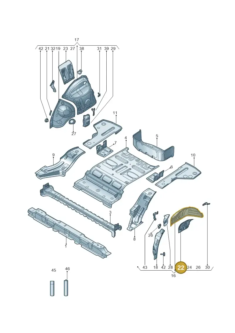 1EA802191 — Audi Q5 e-tron (2021-) diagram 89d803015, position 22