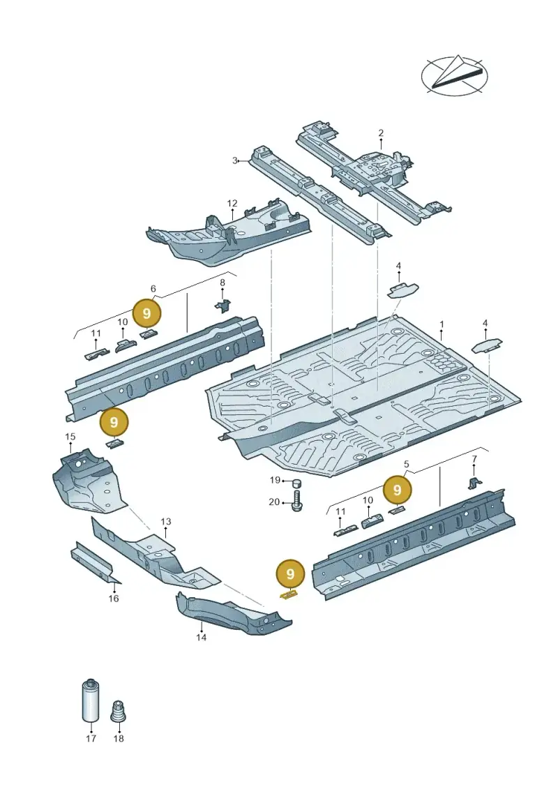 1EA802311 — Audi Q4 Sportback (2021-2022) diagram 89a803010, position 9