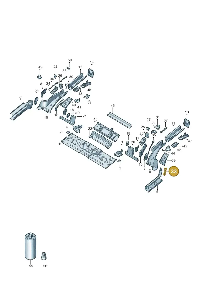 1EA802397A — Audi Q4 Sportback (2021-2022) diagram 89a803020, position 33