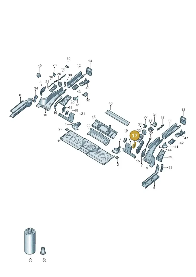 1EA802491 — Audi Q4 Sportback (2021-2022) diagram 89a803020, position 17