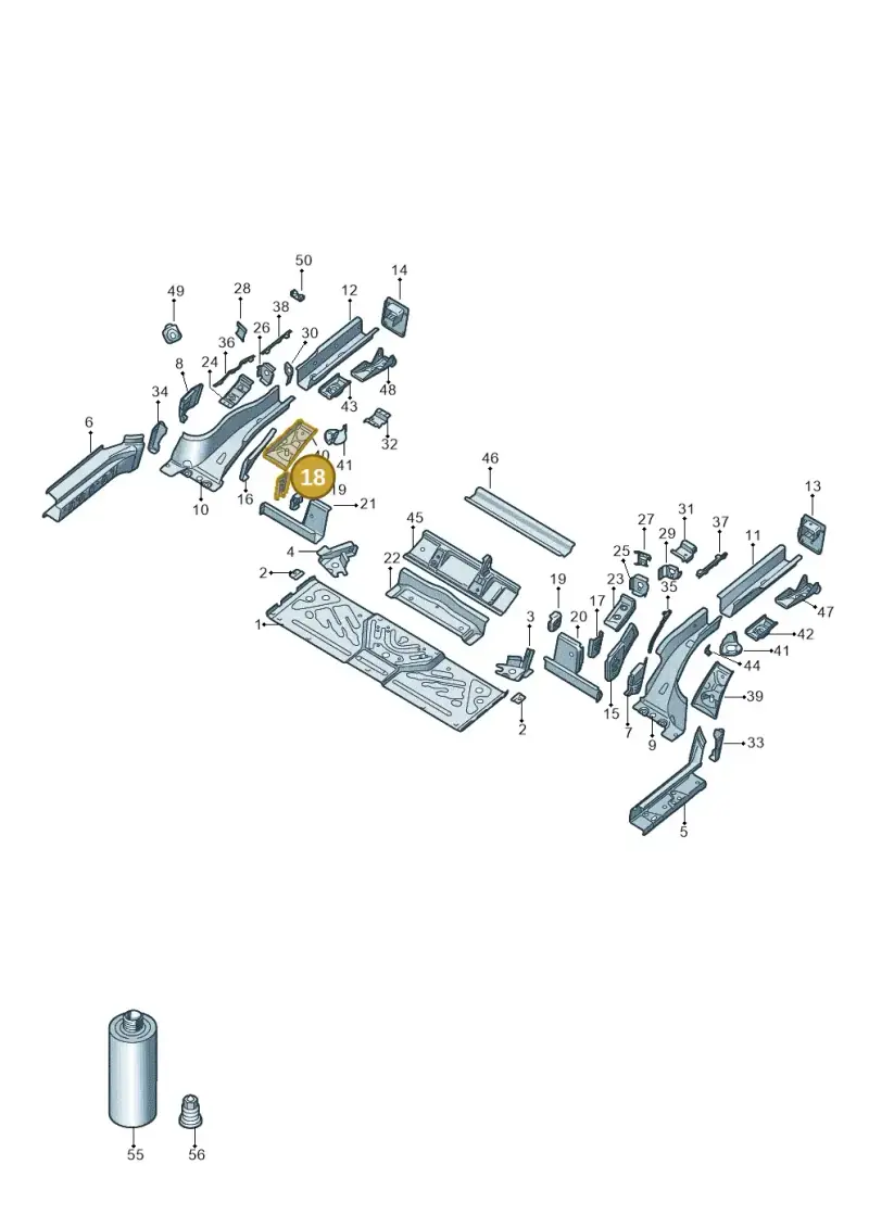 1EA802492 — Audi Q4 Sportback (2021-2022) diagram 89a803020, position 18