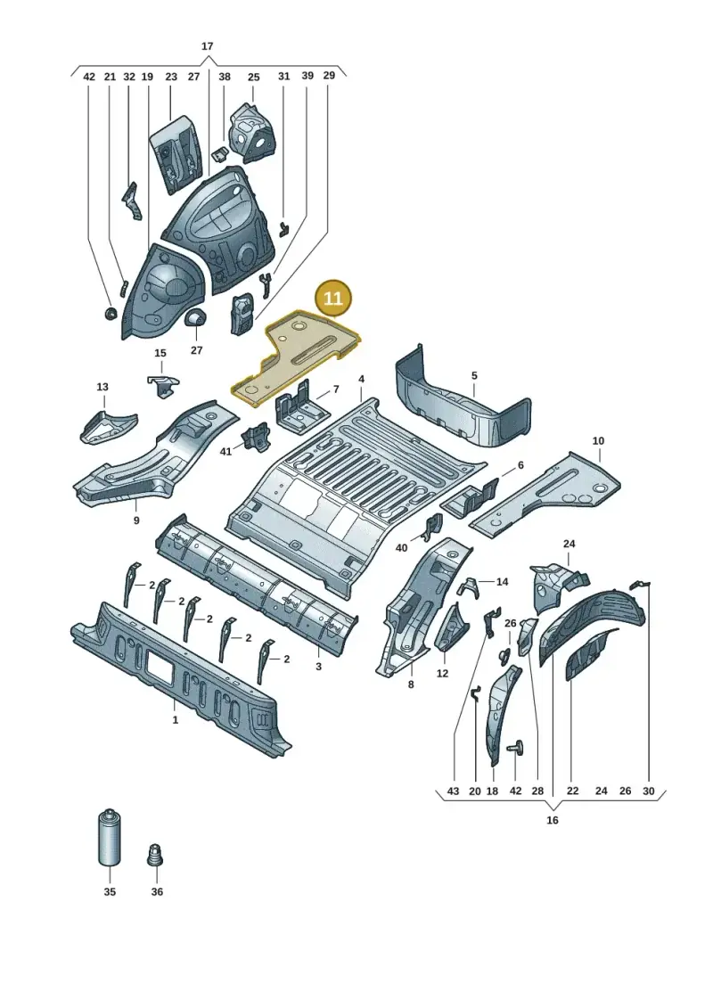 1EA802852A — Audi Q4 Sportback (2021-2022) diagram 89a803015, position 11