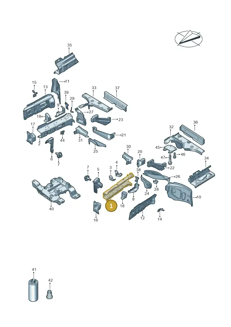 1EA803109 — Audi Q4 Sportback (2021-2022) diagram 89a803000, position 1