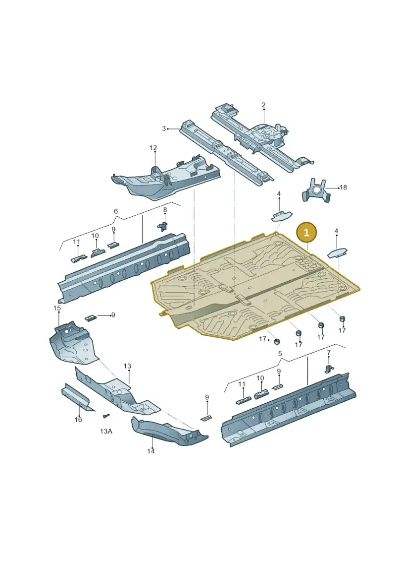 1EA803205E — Audi Q5 e-tron (2021-) diagram 12d803100, position 1