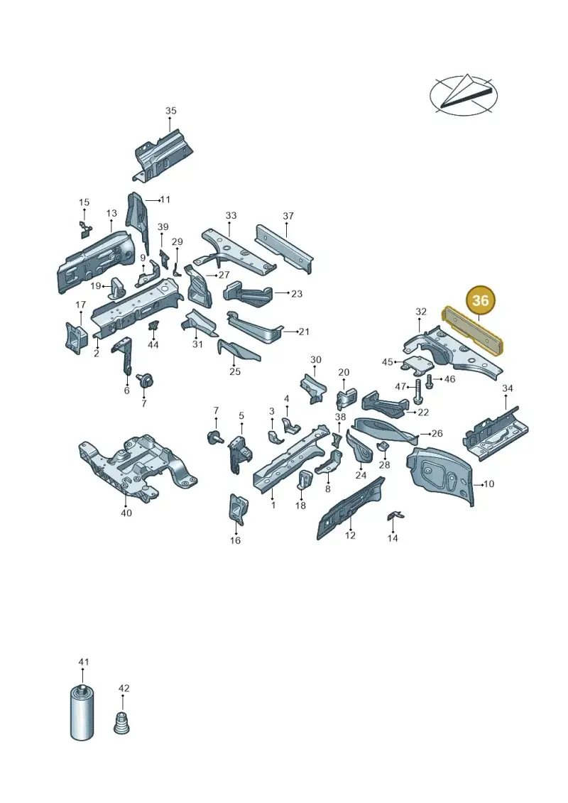 1EA803229 — Audi Q4 Sportback (2021-2022) diagram 89a803000, position 36