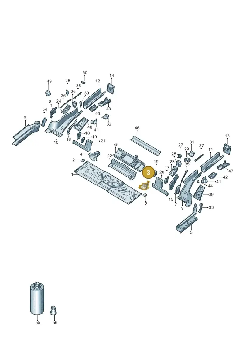 1EA803249 — Audi Q4 Sportback (2021-2022) diagram 89a803020, position 3