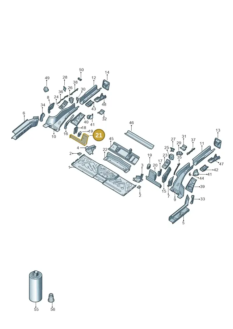 1EA803346 — Audi Q4 Sportback (2022-) diagram 89a803020, position 21
