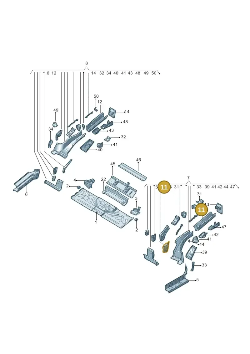 1EA803507A — Audi Q5 e-tron (2021-) diagram 11d803020, position 11
