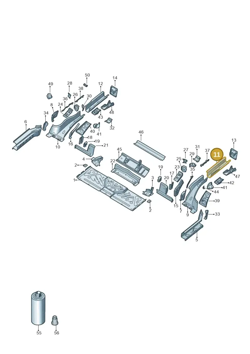 1EA803507A — Audi Q4 Sportback (2021-2022) diagram 89a803020, position 11