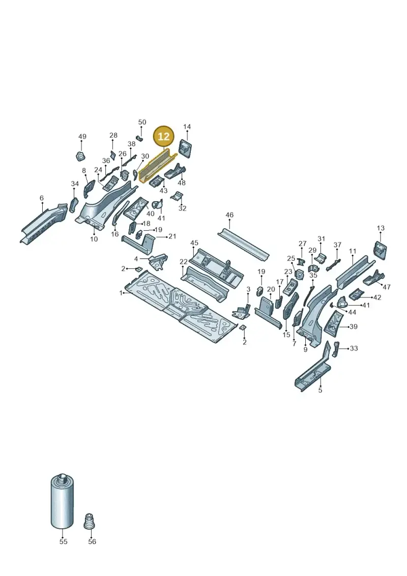 1EA803508A — Audi Q4 Sportback (2021-2022) diagram 89a803020, position 12