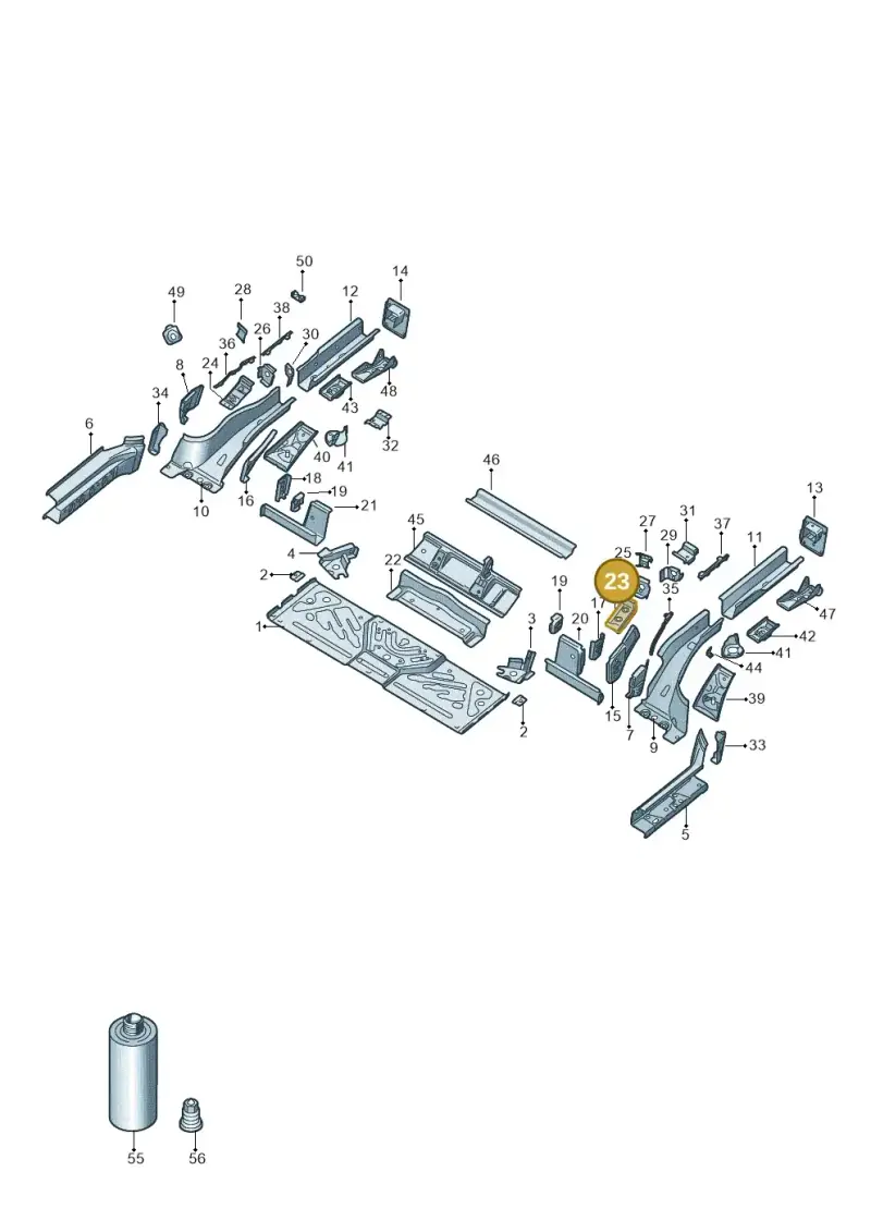 1EA803509 — Audi Q4 Sportback (2021-2022) diagram 89a803020, position 23