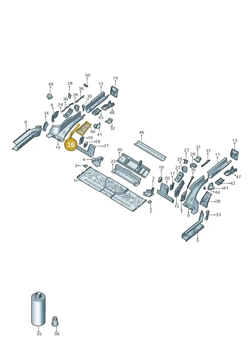 1EA803776 — Audi Q4 Sportback (2021-2022) diagram 89a803020, position 16