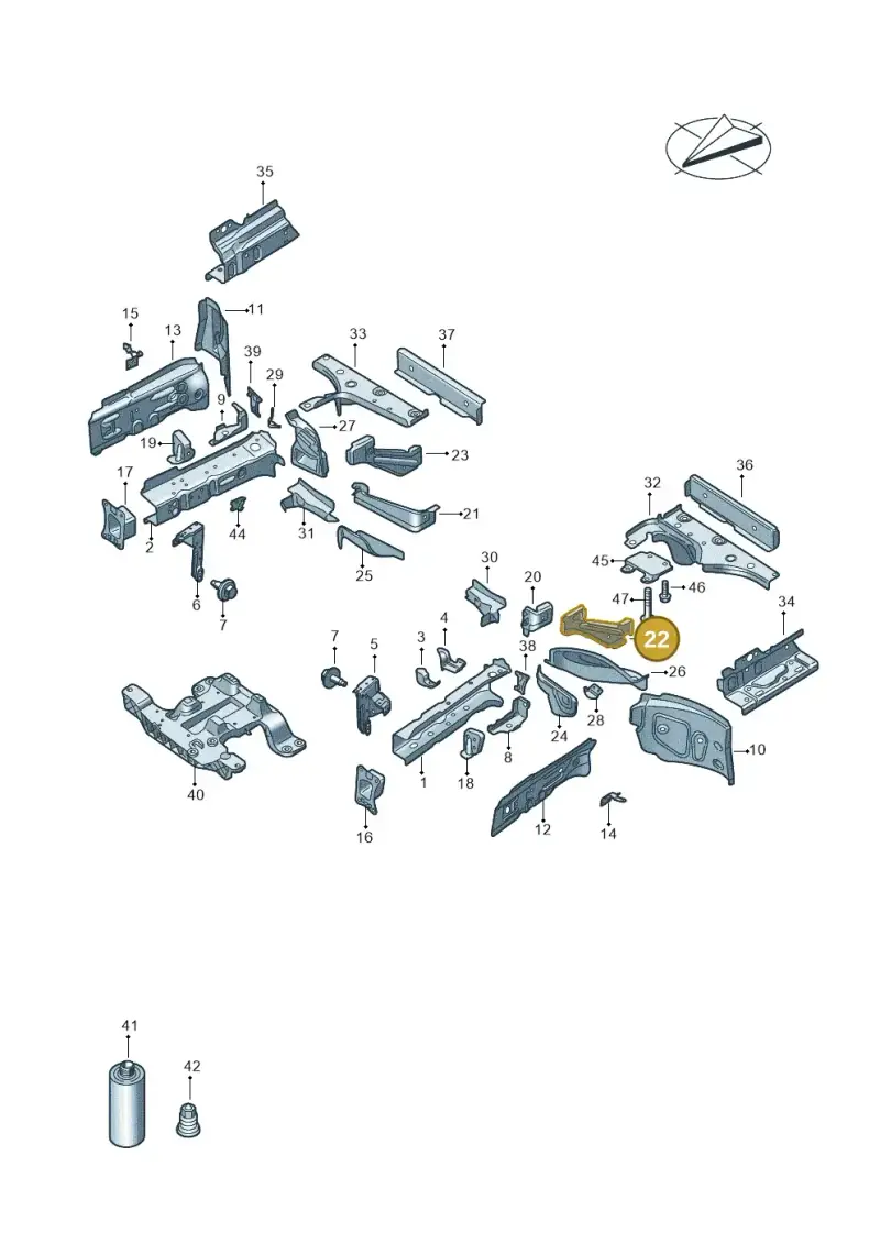 1EA803871 — Audi Q4 Sportback (2021-2022) diagram 89a803000, position 22