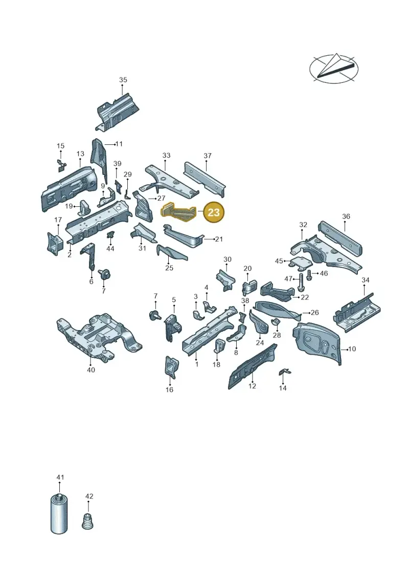 1EA803872 — Audi Q4 Sportback (2021-2022) diagram 89a803000, position 23