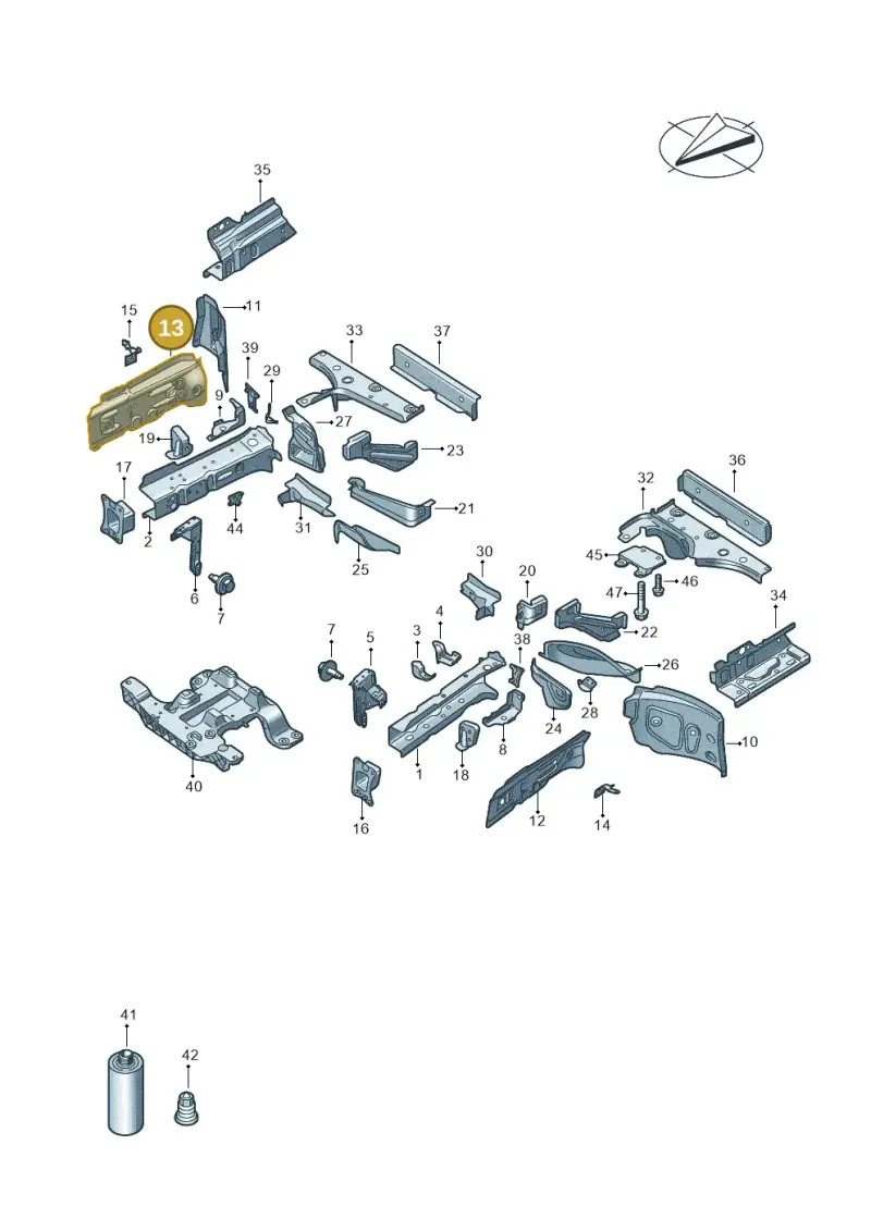 1EA804148A — Audi Q4 Sportback (2021-2022) diagram 89a803000, position 13