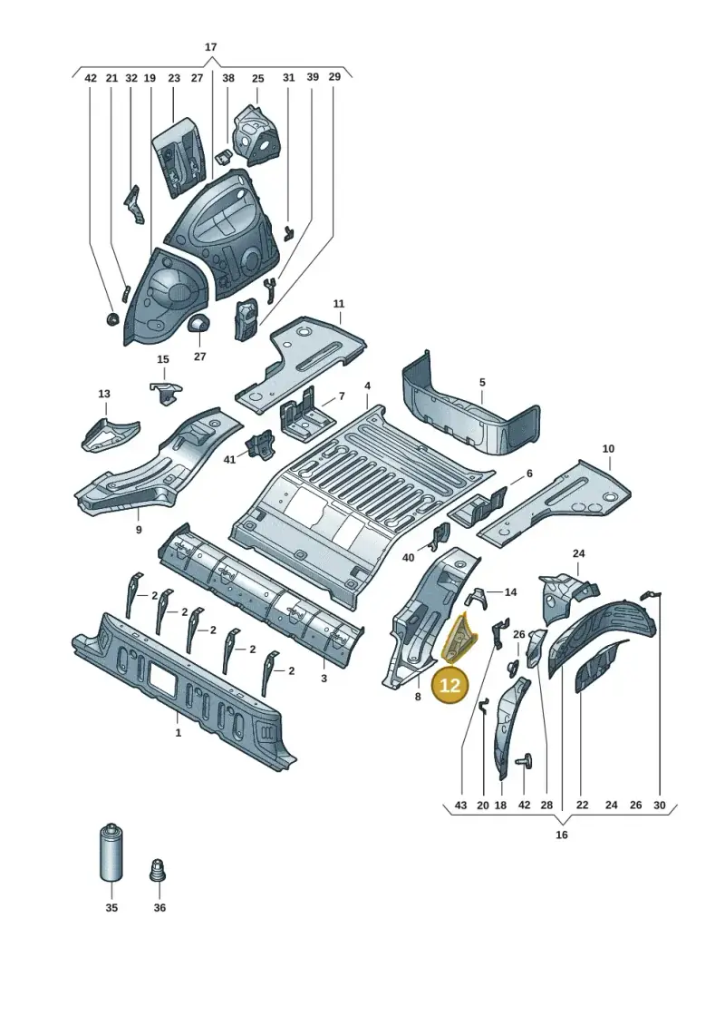 1EA804201A — Audi Q4 Sportback (2021-2022) diagram 89a803015, position 12