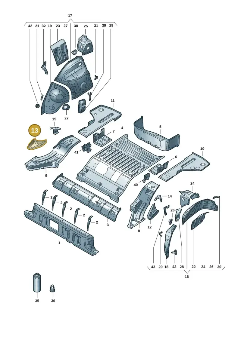 1EA804202A — Audi Q4 Sportback (2021-2022) diagram 89a803015, position 13