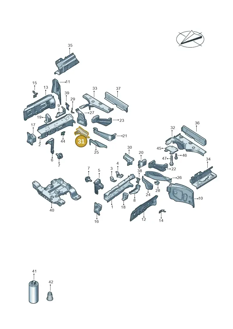 1EA804426E — Audi Q4 Sportback (2021-2022) diagram 89a803000, position 31