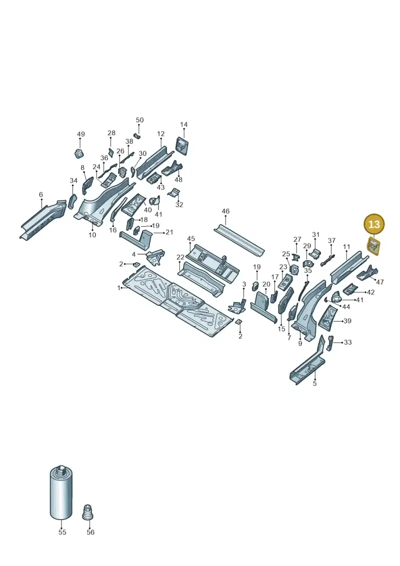1EA804473A — Audi Q4 Sportback (2021-2022) diagram 89a803020, position 13