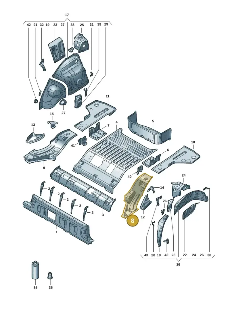 1EA804911 — Audi Q4 Sportback (2021-2022) diagram 89a803015, position 8