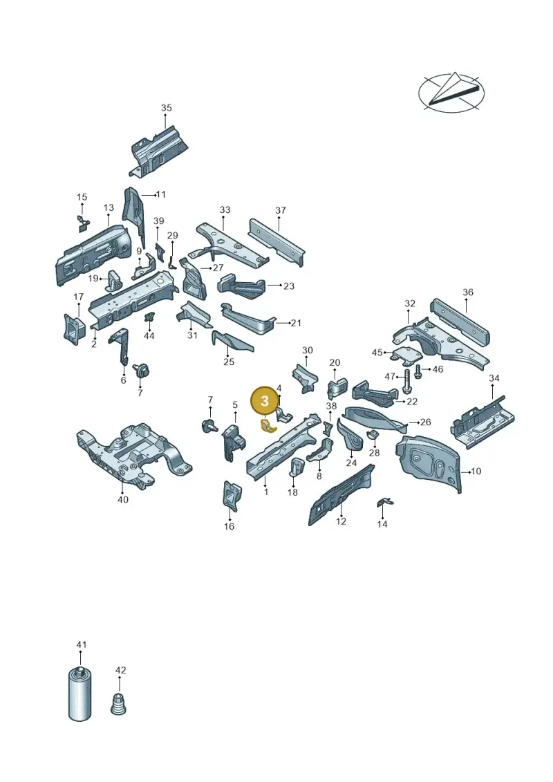 1EA805453 — Audi Q4 Sportback (2021-2022) diagram 89a803000, position 3