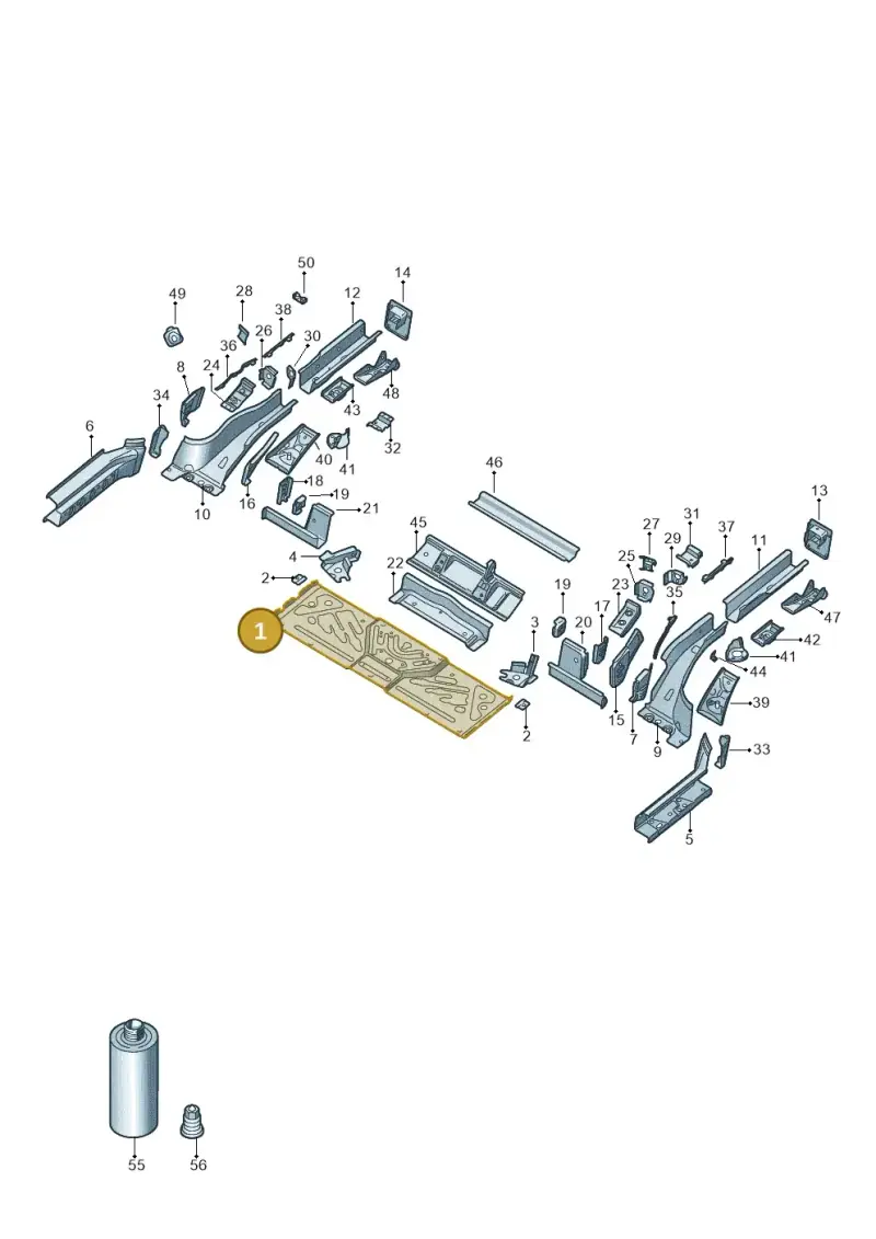 1EA813115E — Audi Q4 Sportback (2022-) diagram 89a803020, position 1