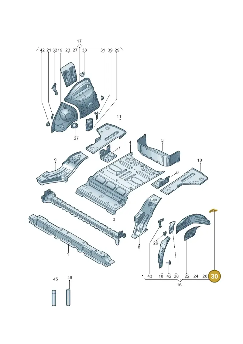 1EA813695 — Audi Q5 e-tron (2021-) diagram 89d803015, position 30